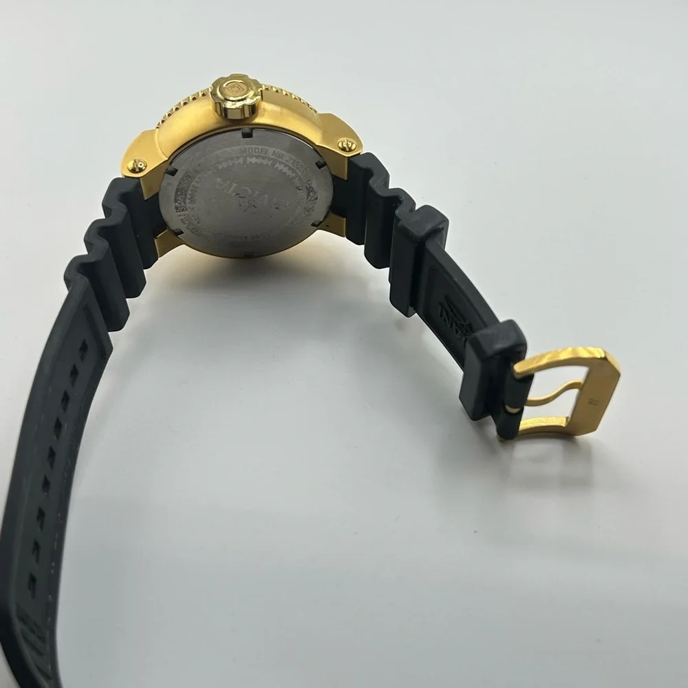 Invicta pro driver 21521 Gold and Black Watch with Green Dial #591